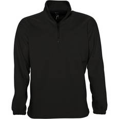 Sol's Ness Zip Neck Anti-Pill Fleece Top Unisex - Black