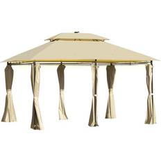 OutSunny Alfresco Double Tier Gazebo with LED Solar Light