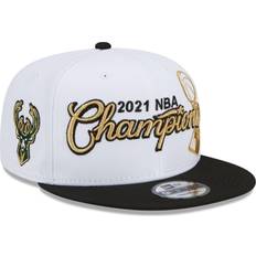 New Era Milwaukee Bucks 2021 NBA Finals Champions Ring Ceremony 9FIFTY Snapback Adjustable Hat Men - White/Black