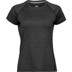 Tee jays Women's Cool Dry Short Sleeve T-Shirt - Black Melange