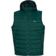Green Vests Trespass Franklyn Gilet Hoodie - Forest Green