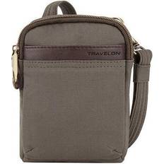 Travelon Anti-Theft Courier Mini Crossbody Bag, Beig/Green