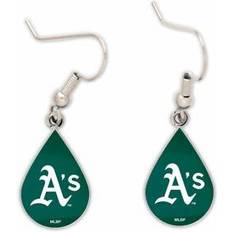 WinCraft Oakland Athletics Tear Drop Dangle Earrings