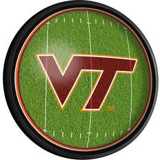 The Fan-Brand Virginia Tech Hokies Football Round Slimline Illuminated Wall Sign