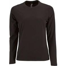 Sol's Imperial Long Sleeve T-shirt - Deep Black