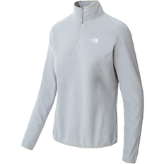 The North Face 100 Glacier 1/4 Zip Fleece Women's - TNF Light Grey Heather/TNF White Logo