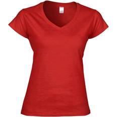 Gildan Soft Style Short Sleeve V-Neck T-shirt - Red