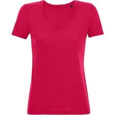 Sol's Motion V Neck T-shirt - Dark Pink