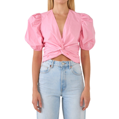 English Factory Twist Detail Top - Pink