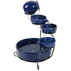 Blue Fountains Tranquility Solar Aquarius Water Fountain