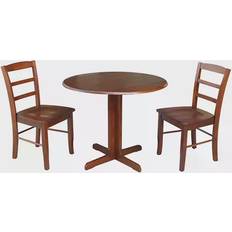 International Concepts Dual Dining Set 91.4x91.4cm 3pcs