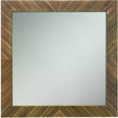 Square Wall Mirrors Stonebriar Collection Square Wood Chevron Wall Mirror 50.8x50.8cm