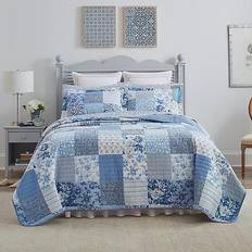 Laura Ashley Paisley Patchwork Quilts Blue (264.16x243.84cm)