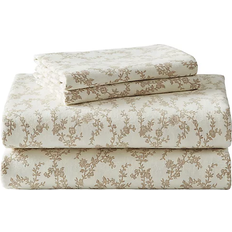 Laura Ashley Victoria Floral Bed Sheet Beige (259.08x228.6cm)