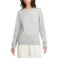 Nike Sportswear Club Fleece Crew-Neck Sweatshirt Women's - Dark Grey Heather/White