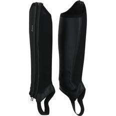 Synthetic Riding Shoes Fouganza Horse Riding Mesh Half Chaps 100 - Black