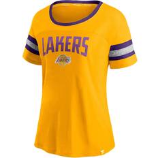 Fanatics Los Angeles Lakers Block Party Striped Sleeve T-Shirt W