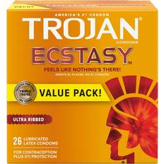 Trojan Ecstasy Ultra Ribbed 26-pack