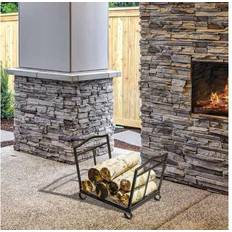 OutSunny Foldable Firewood Log Holder