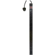 Eagle 12-Way UK Vertical Socket 19" PDU with Surge Protecti