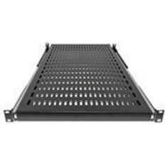 IC Intracom Intellinet 19 Sliding Shelf, 1U, 800 to 1000mm Depth, shelf depth 550mm, Black Rackhylde sort, RAL 9005 1U 19