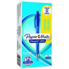 Blue Ballpoint Pens PaperMate Ballpoint Pen Flexgrip Ultra 0.5 mm Blue Pack of 12
