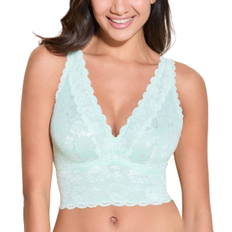 Cosabella Never Say Never Metallics Curvy Plungie Longline Bralette - Lagoon Mint