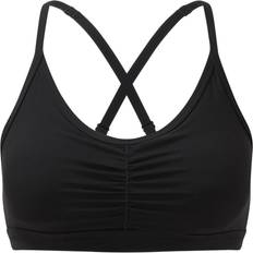 Fitness & Gym Bras Tridri Womens/Ladies Ruched Impact Sports Bra (Black)