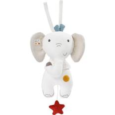Fehn Music Boxes Fehn 056013 Musical Box Elephant FehnNATUR Cuddly Toy & Sleep Aid Made of Certified Organic Cotton (Organic Cultivation) Filled with PLA Fibres Melody "Träumerei" Soothes Babies & Toddlers