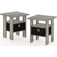 Furinno Andrey Bedside Table 40x40cm 2pcs