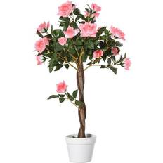 Decorative Items OutSunny Artificial Rose Tree with Pot Decorative Item