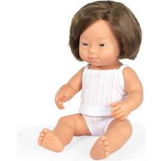 Miniland Baby Girl With Down Syndrome – 38cm Doll, Made in Phytalates-free vinyl, they are soft and flexible to the touch