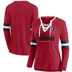 Fanatics Atlanta Falcons Block Party Team Script Lace-Up Long Sleeve T-Shirt W