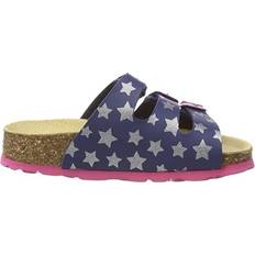 Buckle Slippers Children's Shoes Superfit Fussbettpantoffel Sandals - Blue/Pink