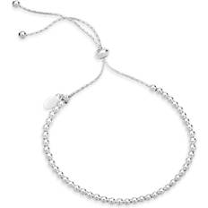 Sterling Forever Beaded Slider Bracelet - Silver