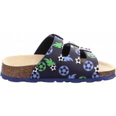 Buckle Slippers Children's Shoes Superfit Fussbettpantoffel Sandals - Blue/Green (1-800113-8020)