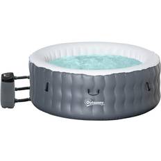 OutSunny Inflatable Hot Tub Bubble Spa Pool with Cover