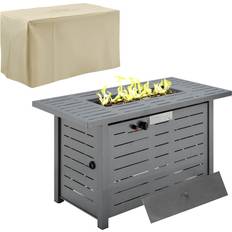 OutSunny Outdoor Gas Smokeless Fire Pit Table