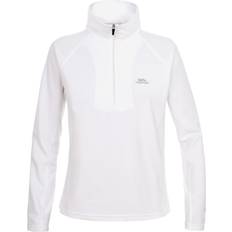 Trespass Women Tops on sale Trespass Womens Half Zip Microfleece Shiner - White