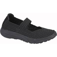 Boulevard Dek Womens/Ladies Elasticated Interlaced Bar Shoes (9 UK) (Black)