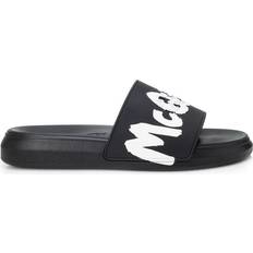 Alexander McQueen Slides Alexander McQueen Graffiti - Black/White