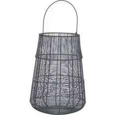 Large Wire Silver And Grey Glowray Conical Lantern