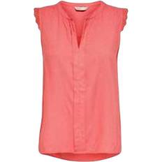 Men - Viscose Blouses Only Womenss Kimmi Lace Trim Top in Rose Viscose