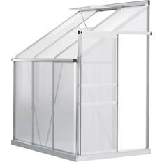 OutSunny Lean-to Greenhouses OutSunny 6 x 4ft Lean to Polycarbonate Greenhouse for Outdoor