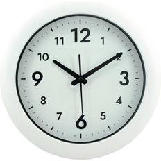 Alba 12” Silent Wall with Quartz Mechanism, White (HORNEWBC) White Wall Clock