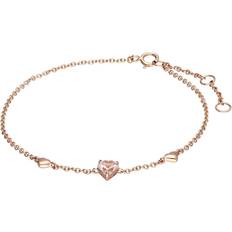 Gemondo Morganite Heart Bracelet - Rose Gold/Transparent