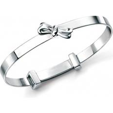 D For Diamond Sterling Bow Bangle B4781