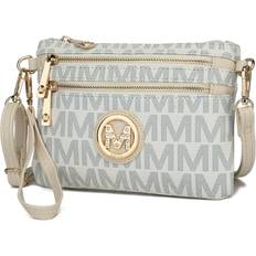 MKF Collection Geneve M Signature Crossbody Bag - White