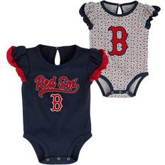 Outerstuff Red Sox Scream & Shout Bodysuit 2-Pack - Navy/Heathered Gray