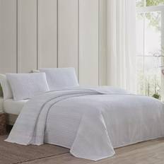 Beatrice Home Fashions Channel Chenille Bedspread White